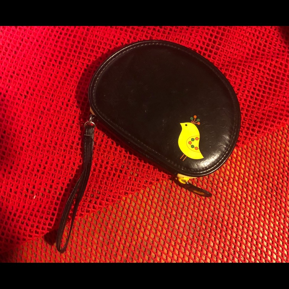 black&yellow Partridge clutch wallet